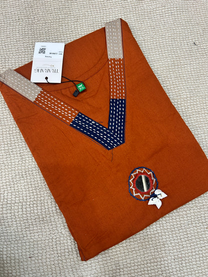 ORANGE COTTON SUIT