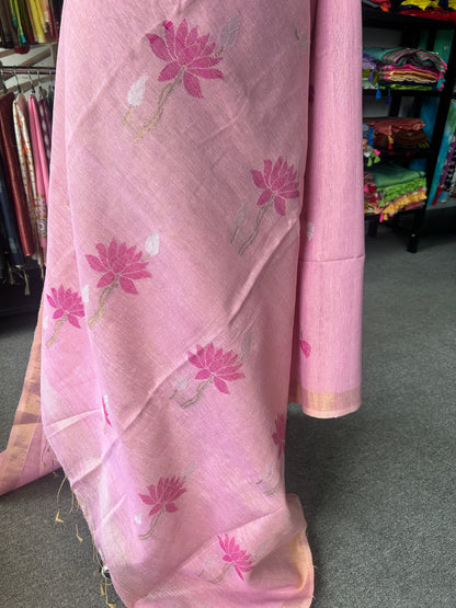 PINK TISSUE JAMDANI