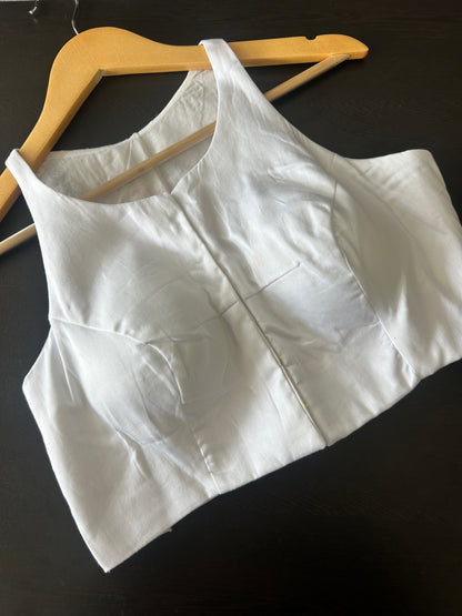 White boho embroidered blouse
