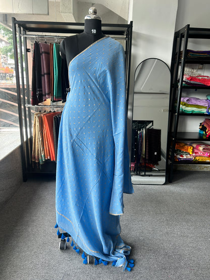 BLUE MUL SAREE
