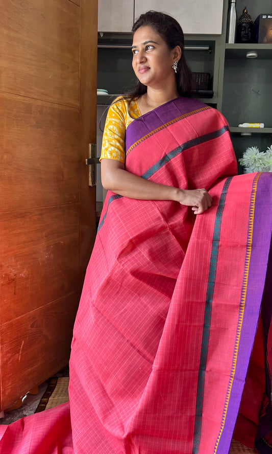 PINK NARAYANPET SAREE