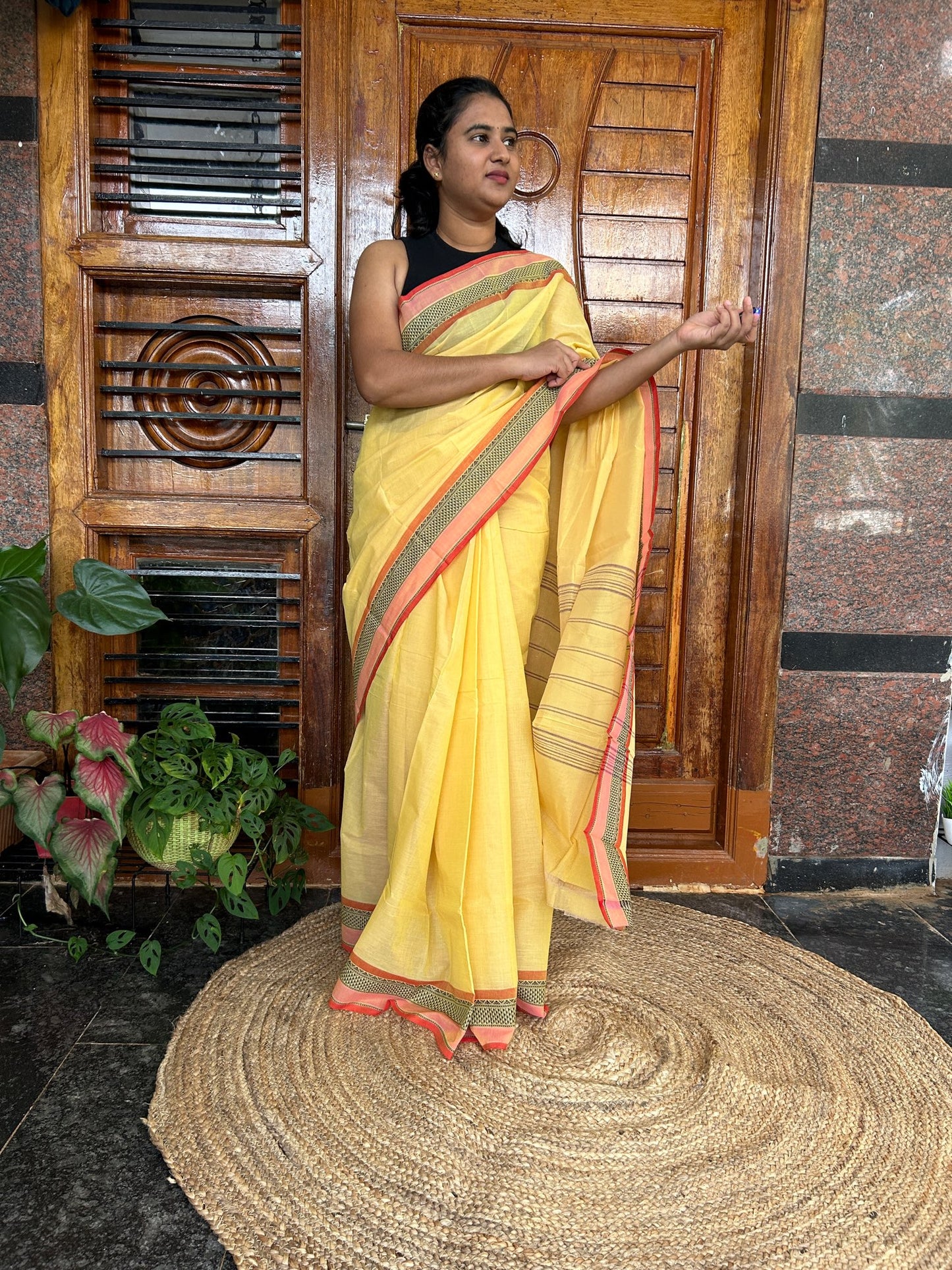 YELLOW  KANCHI COTTON