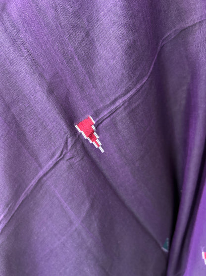 PURPLE MERCERISED JAMDANI