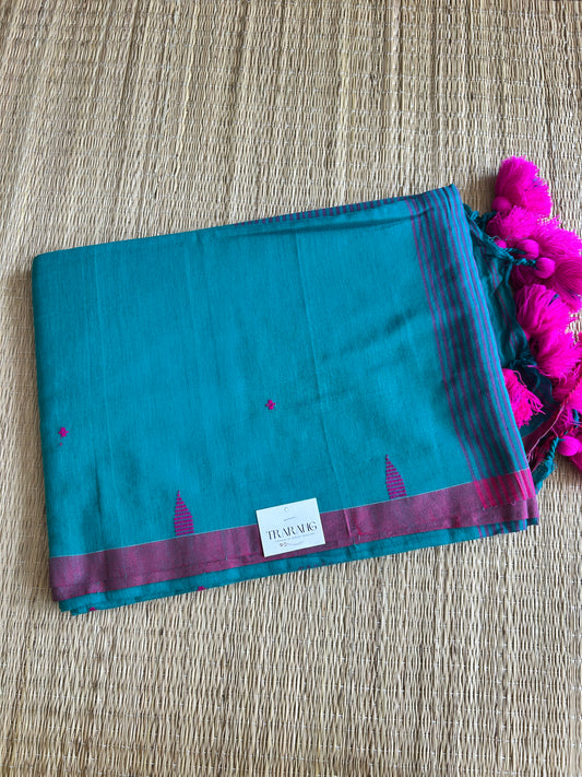 GREEN JAMDANI SAREE