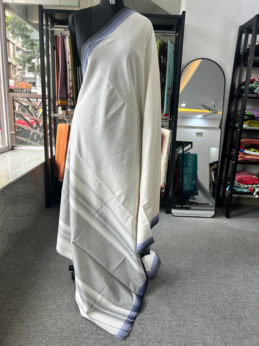 WHITE DHANIAKHALI SAREE