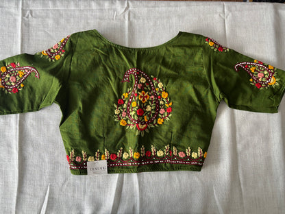 Green Embroidered blouse