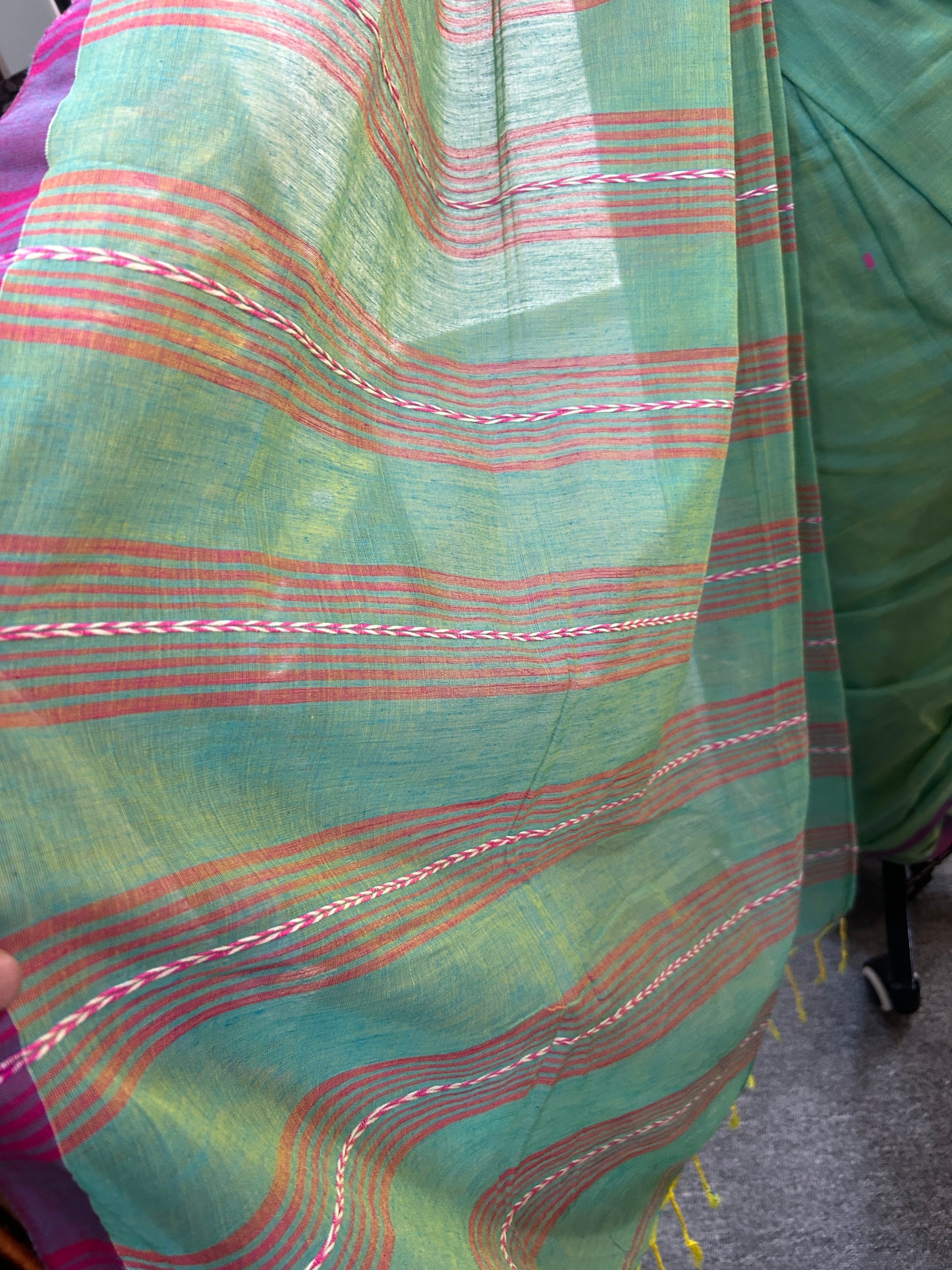 GREEN JAMDANI SAREE