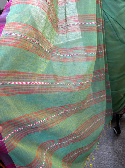 GREEN JAMDANI SAREE
