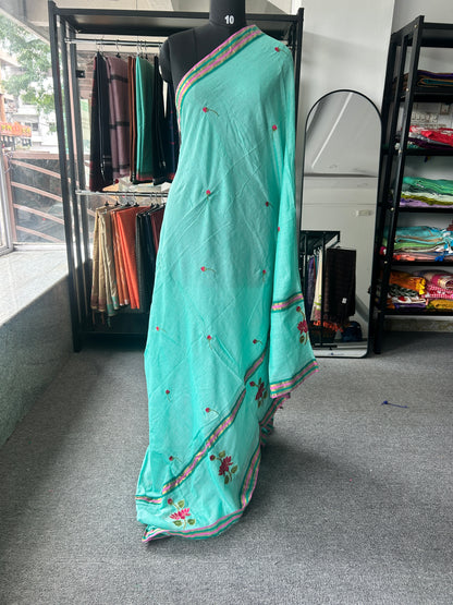 GREEN MUL SAREE