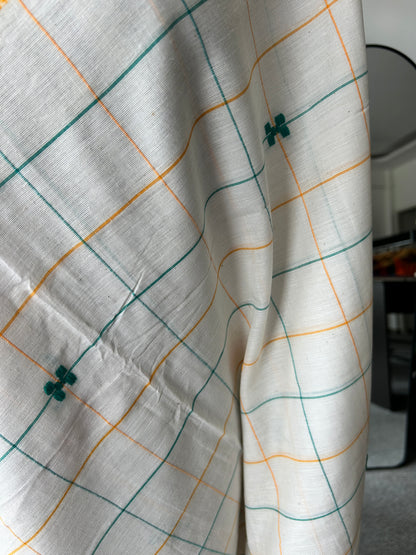 WHITE DHANIAKHALI SAREE