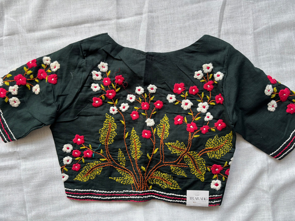 Grey Embroidered blouse