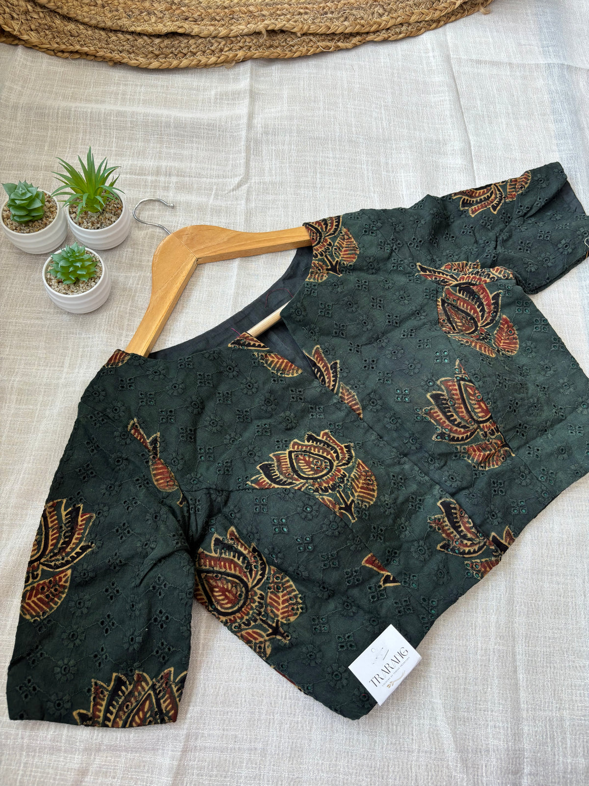 GREEN HAKOBA BLOUSE