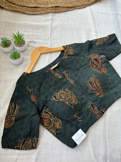 GREEN HAKOBA BLOUSE