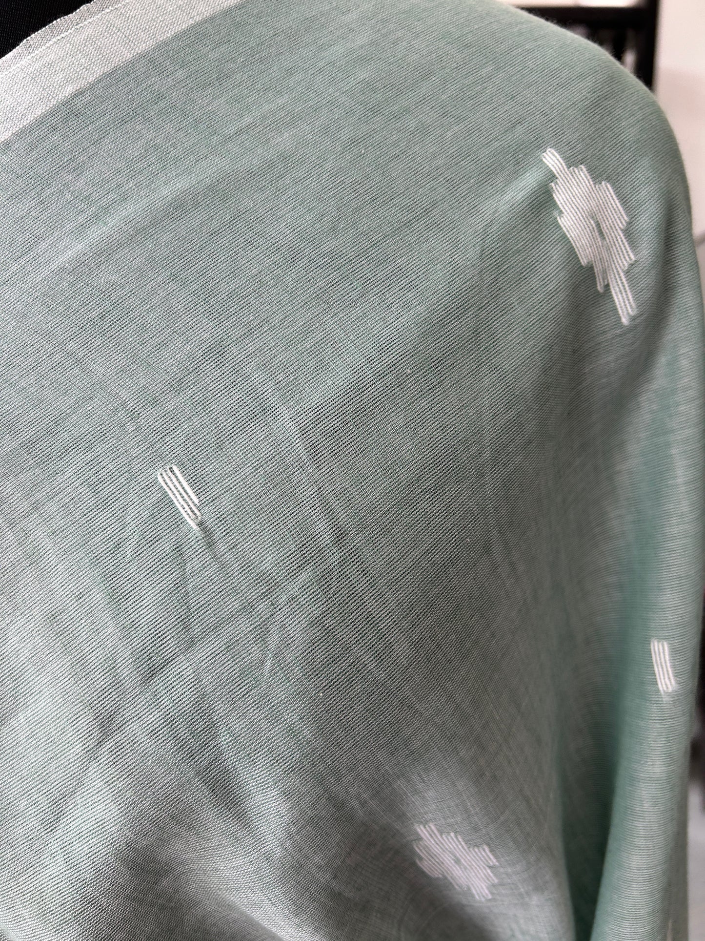 GREEN MUL JAMDANI SAREE