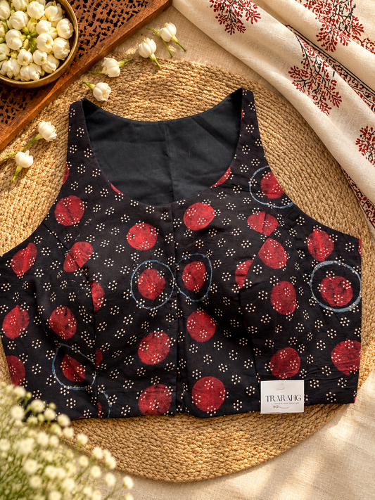 BLACK COTTON BLOUSE