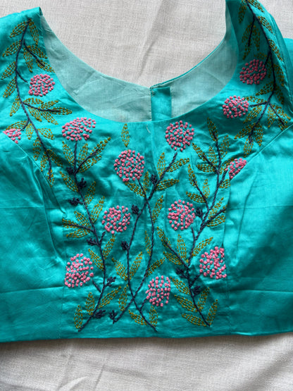 Blue Embroidered blouse