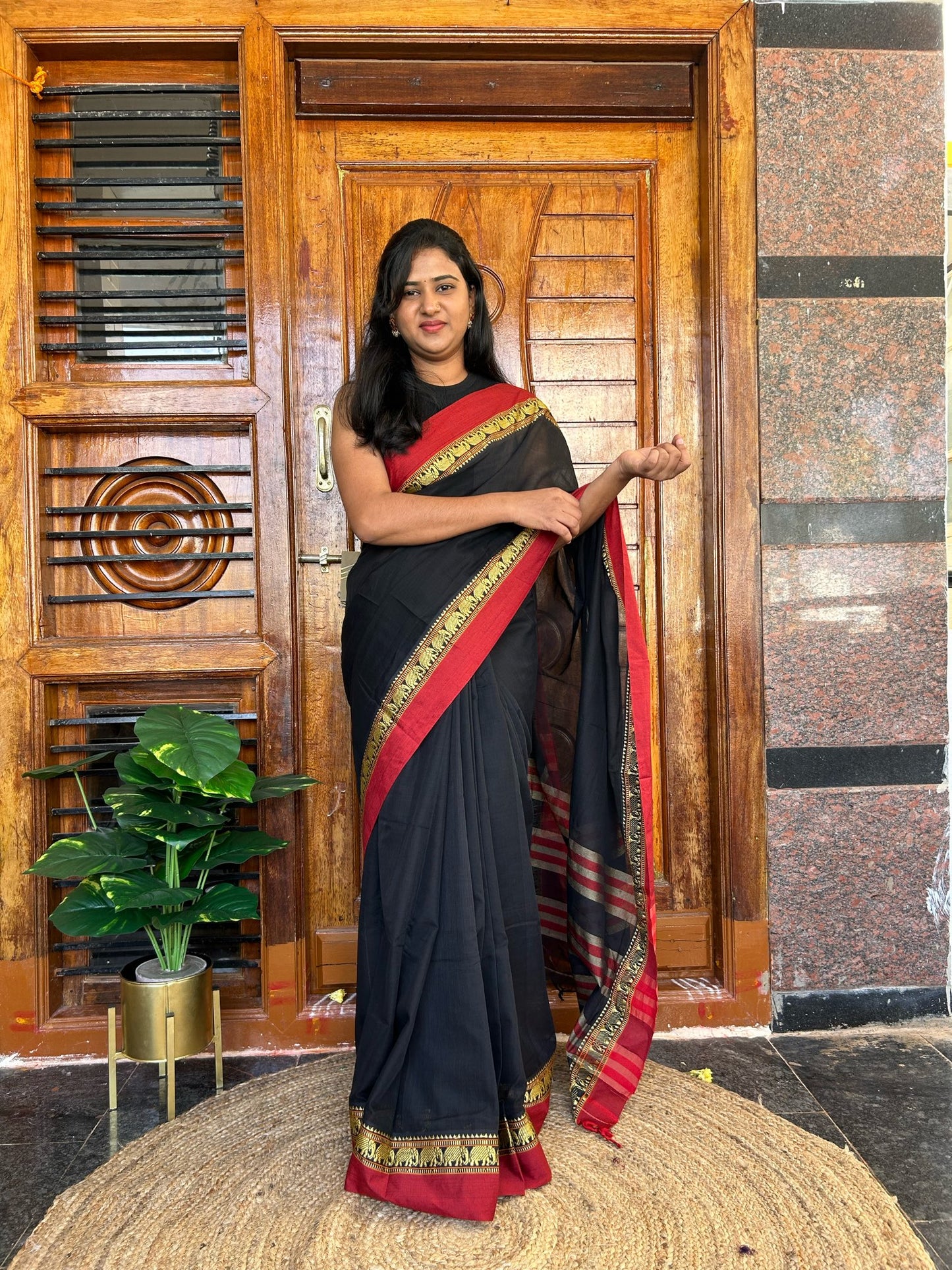 Black Narayanpet saree.