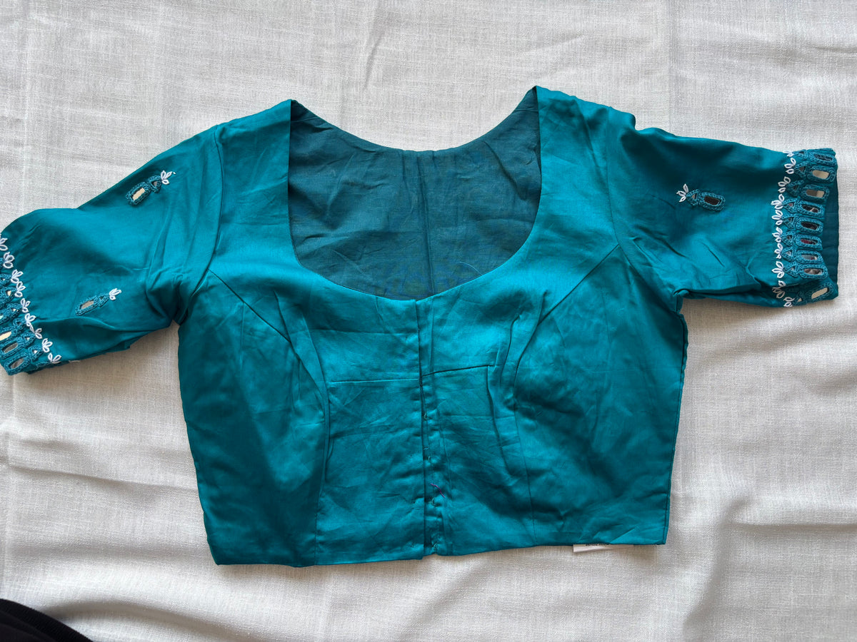 Blue Embroidered blouse