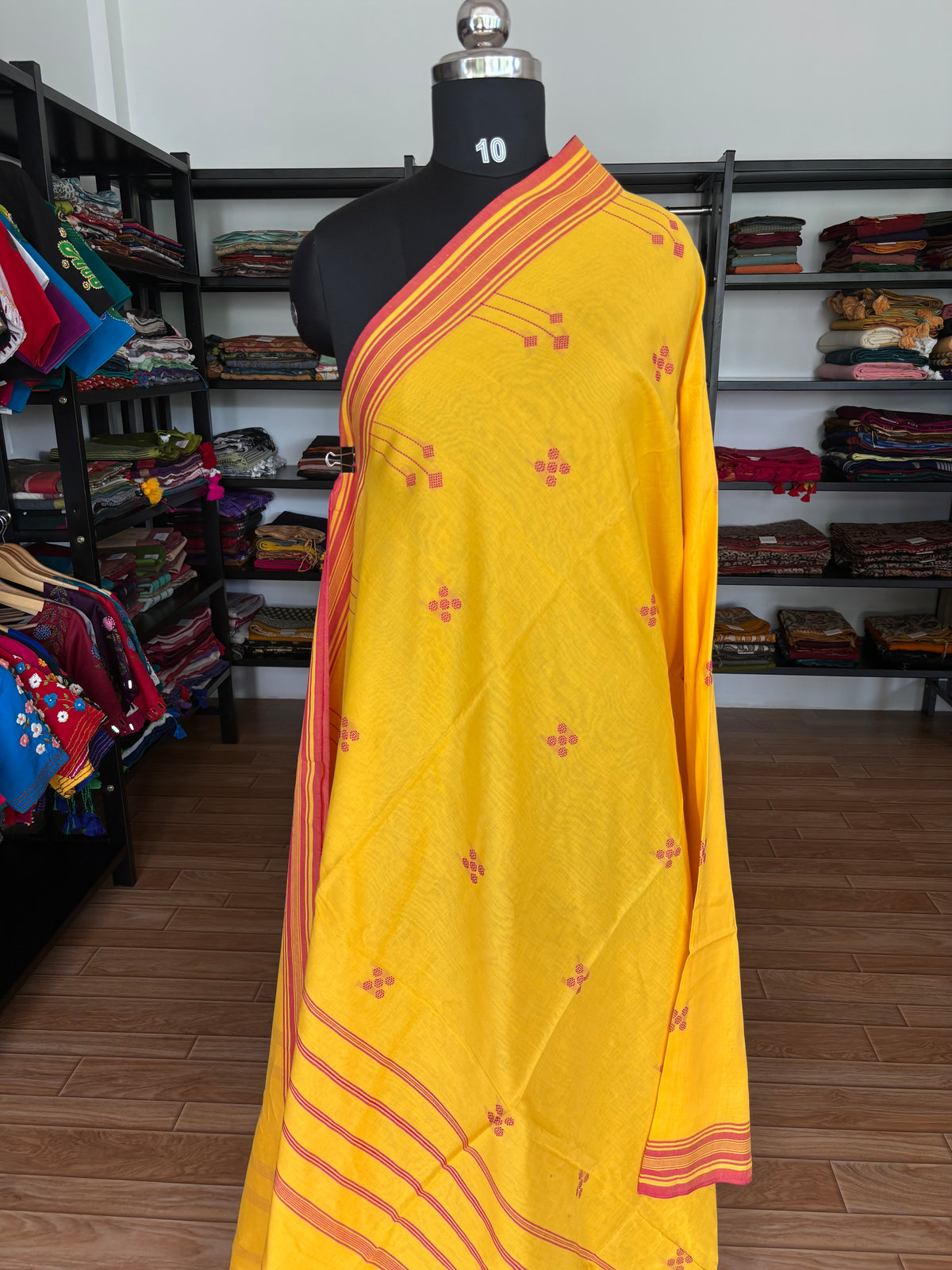 YELLOW BHUJODI SAREE
