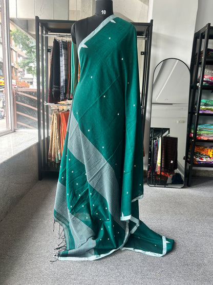 GREEN JAMDANI SAREE