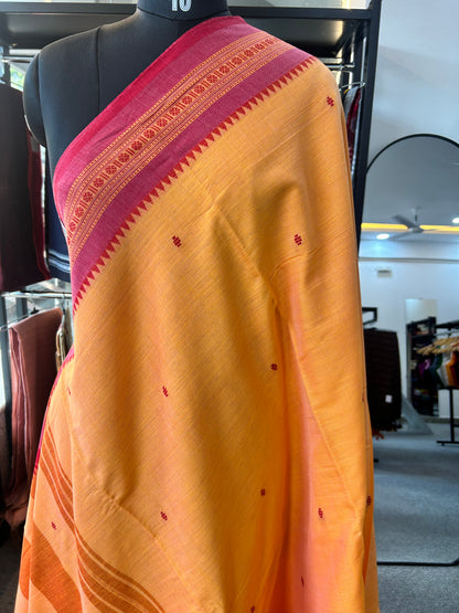 ORANGE DHANIAKHALI SAREE