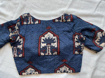 BLUE COTTON BLOUSE