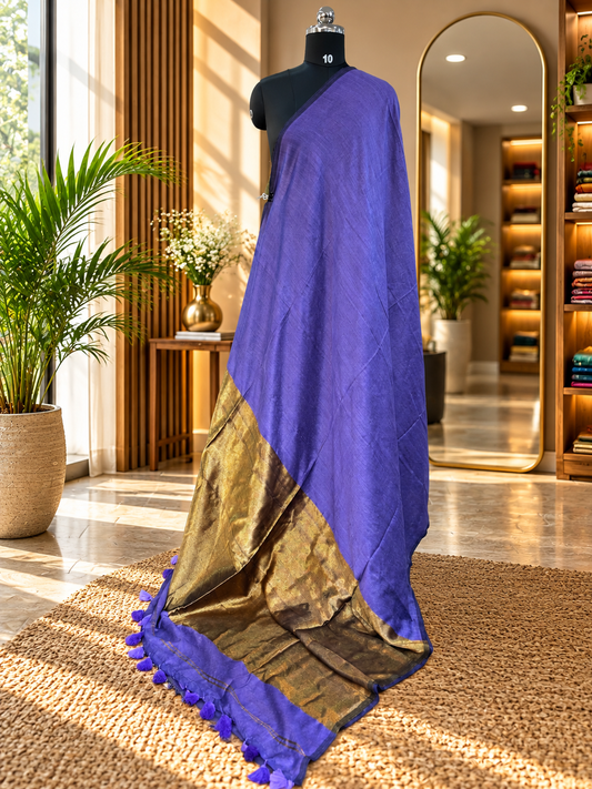 PURPLE MODAL COTTON SAREE
