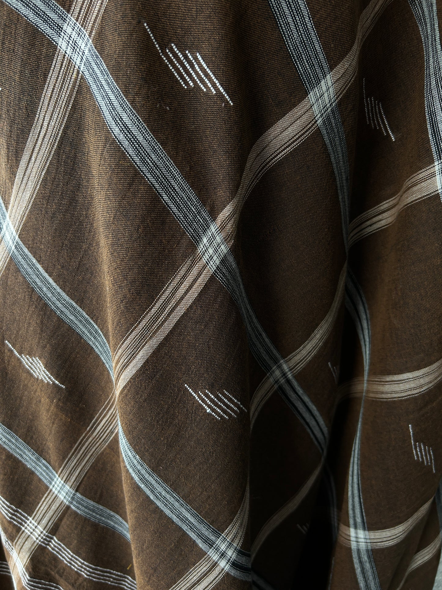 BROWN LINEN SAREE