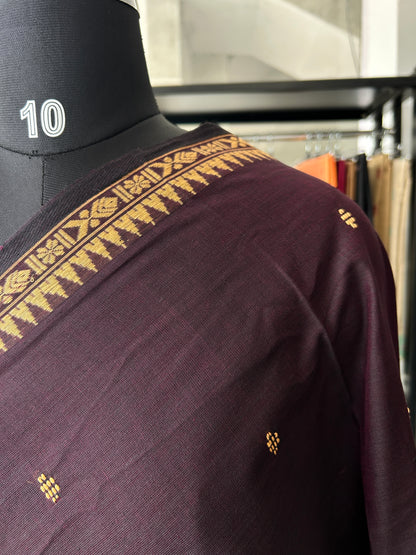 BROWN DHANIAKHALI SAREE