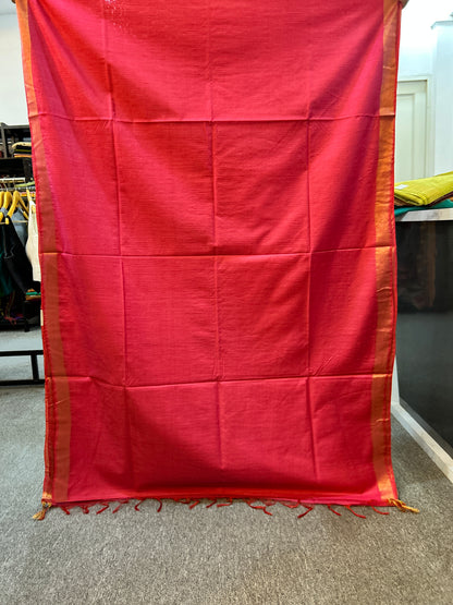 PINK BANANA COTTON SAREE