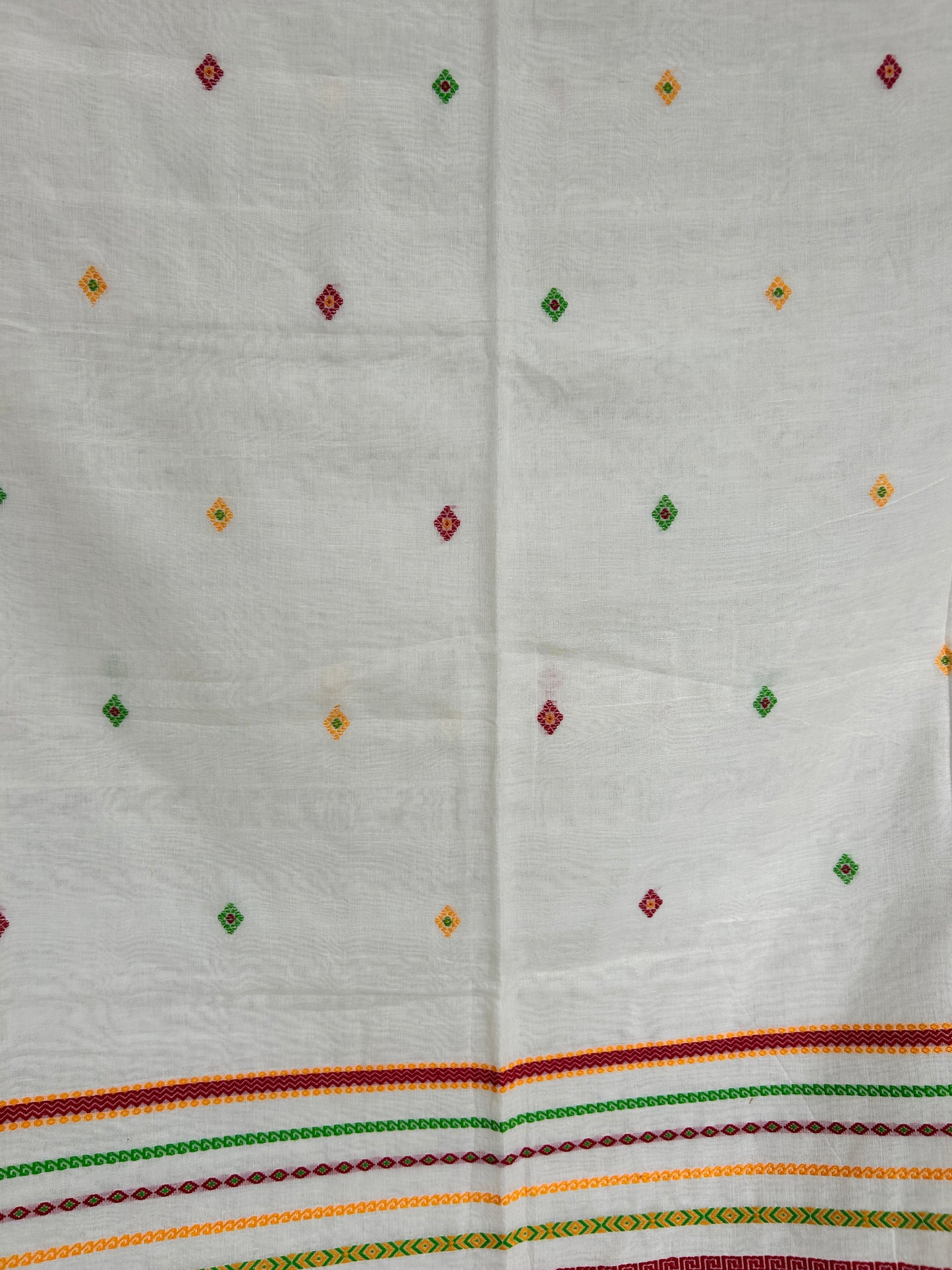 WHITE BEGAMPURI SAREE
