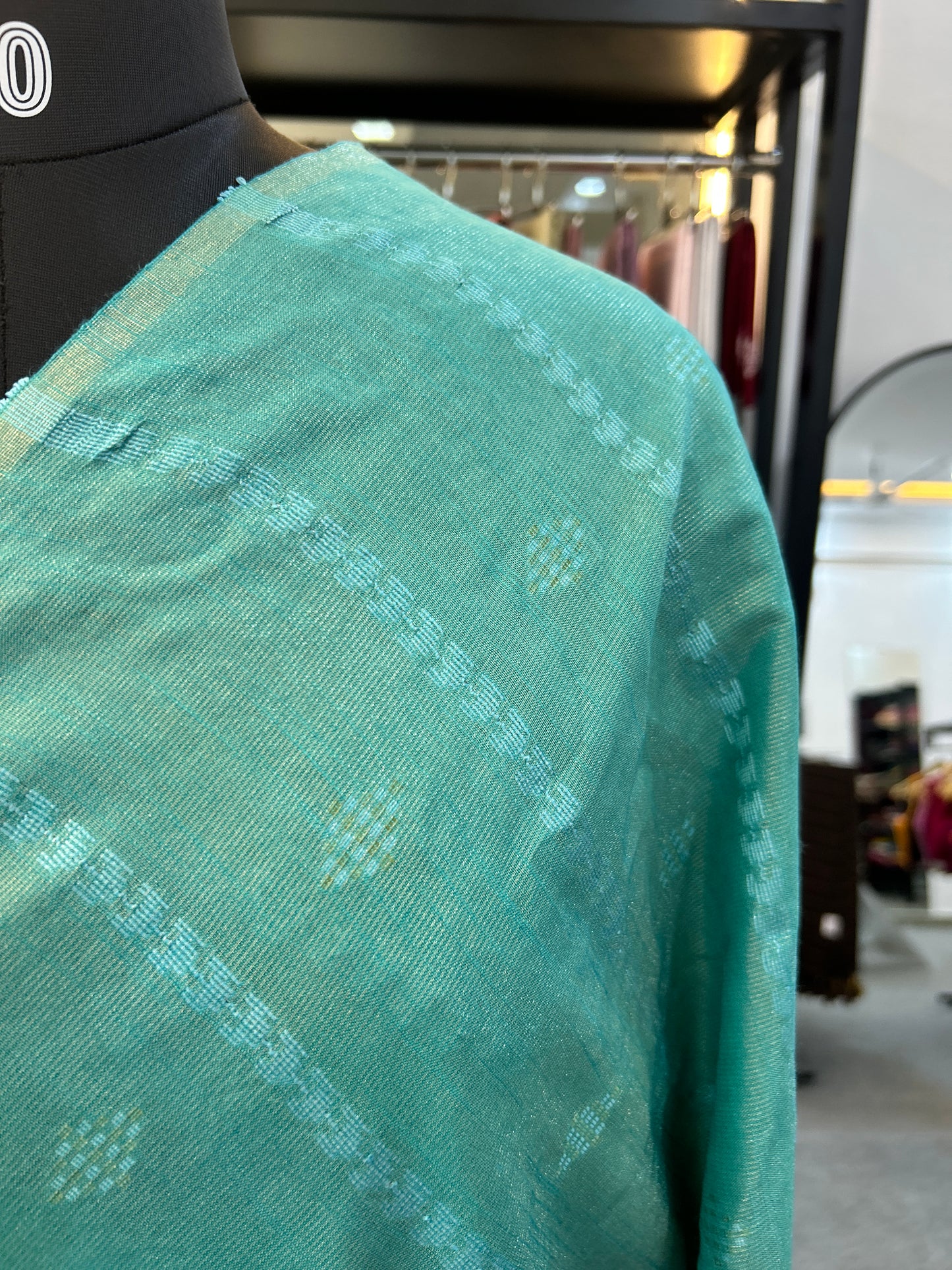 GREEN TISSUE SAREE