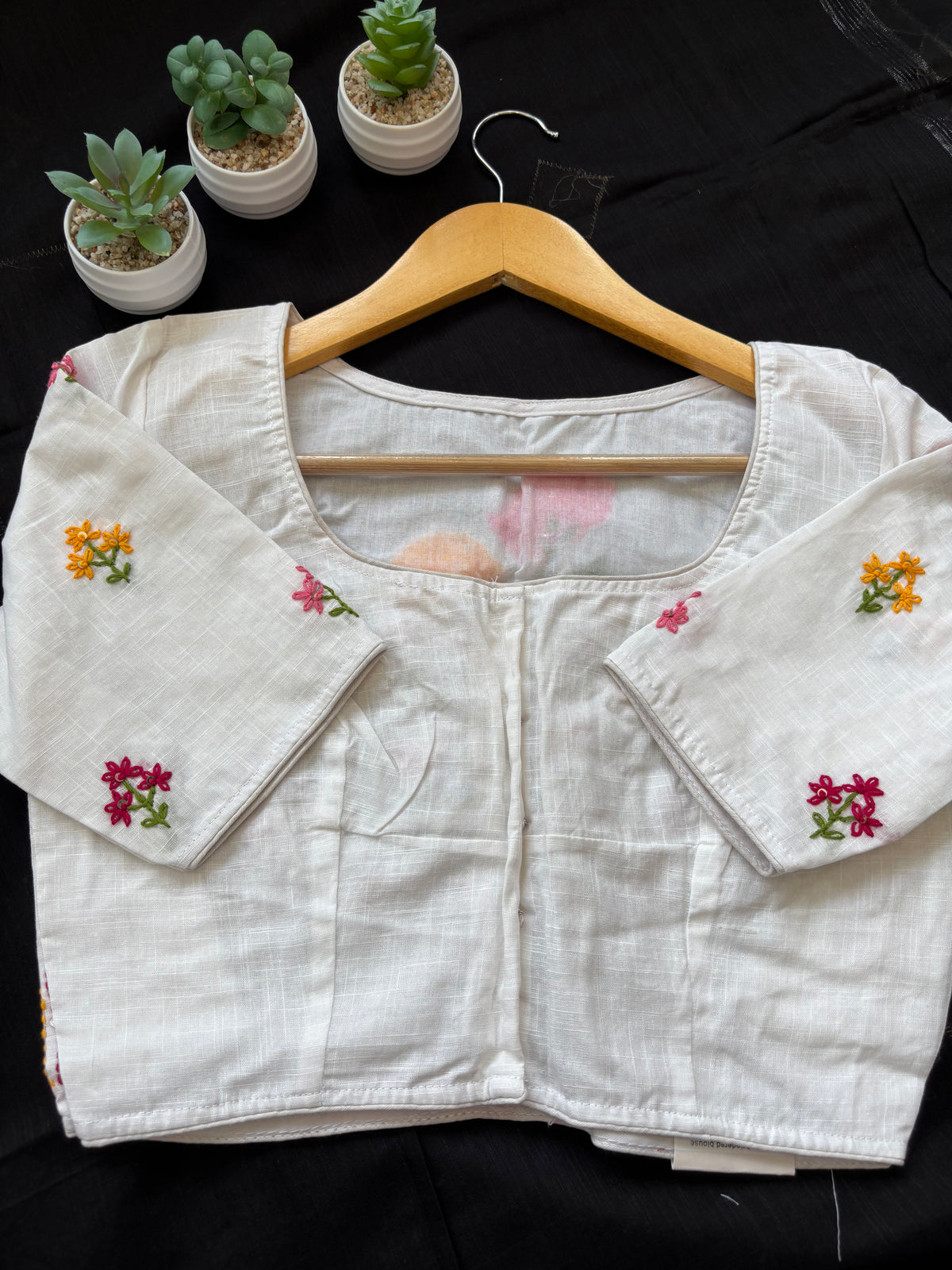 WHITE EMBROIDERED  BLOUSE