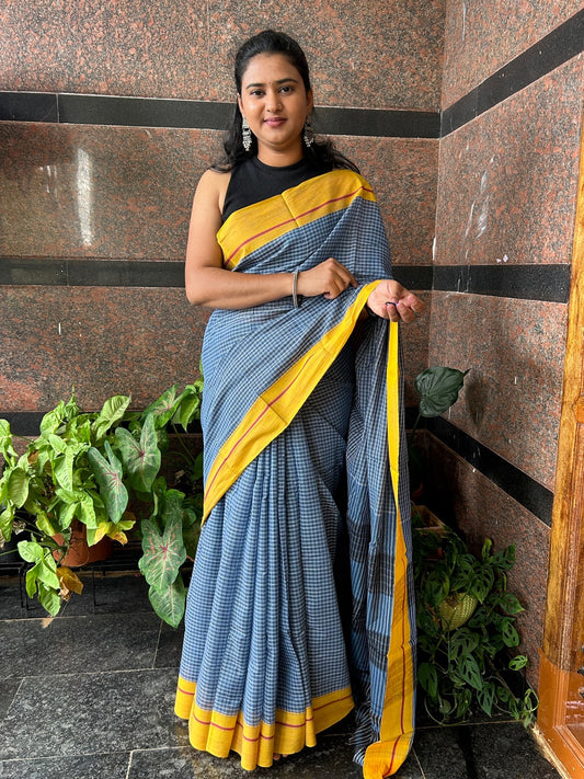 BLUE PATTEDANCHU SAREE.