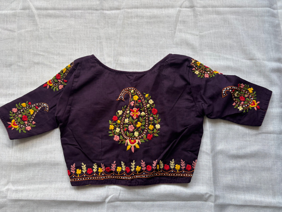 Brown Embroidered blouse