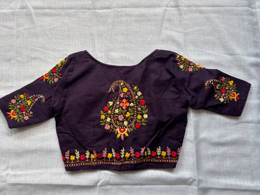Brown Embroidered blouse