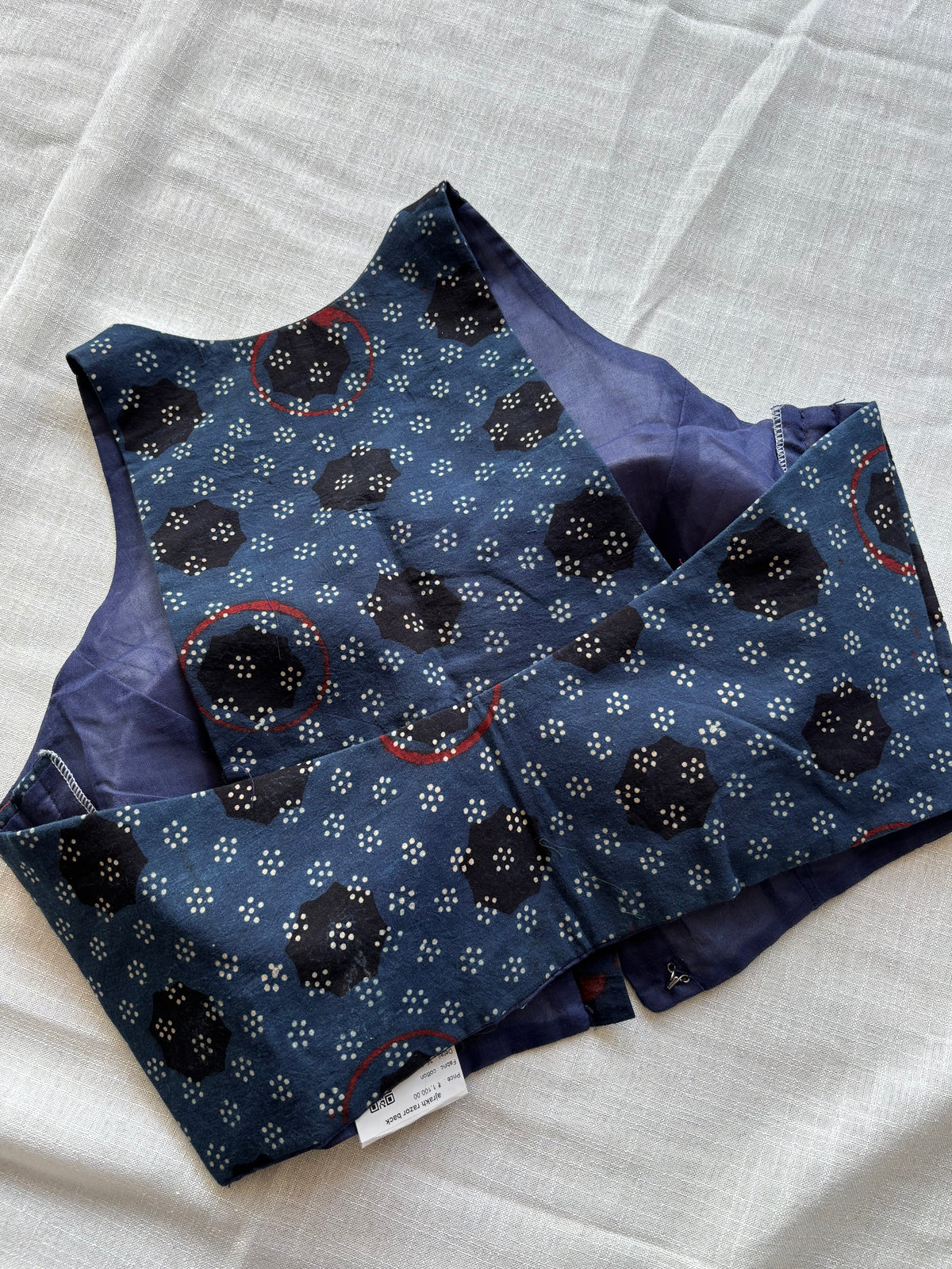 Blue cotton blouse