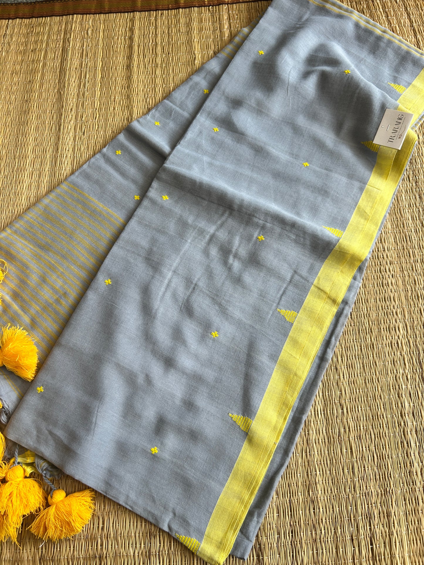 GREY JAMDANI SAREE