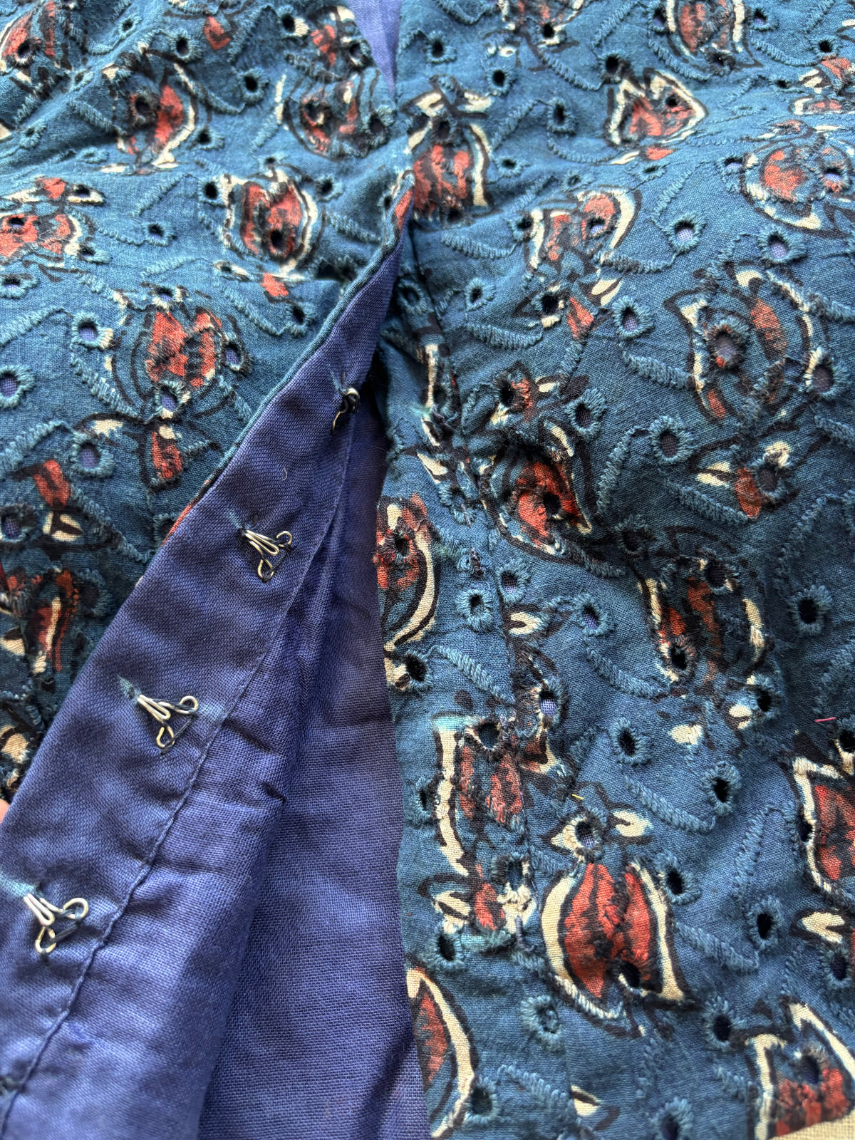 BLUE COTTON BLOUSE