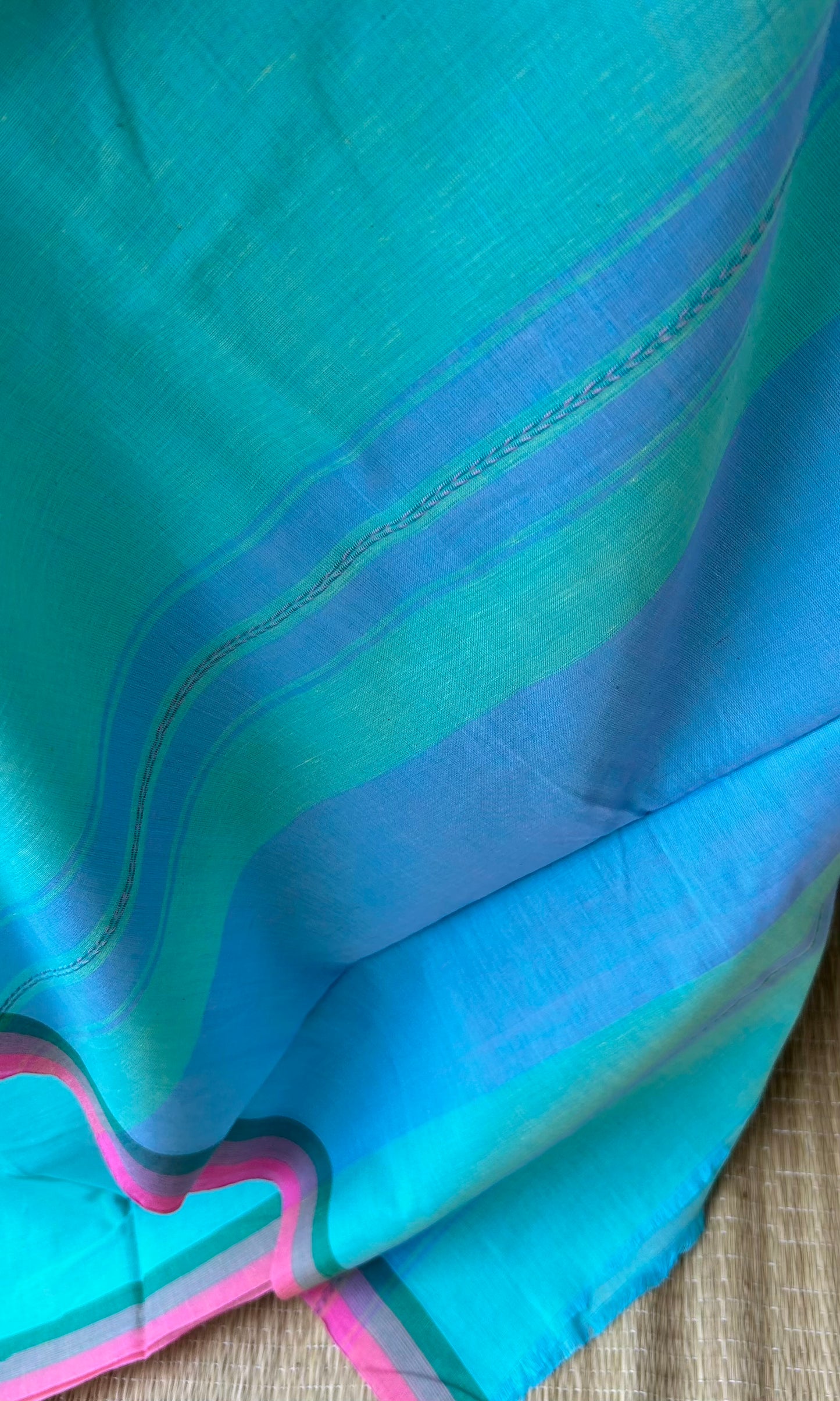 BLUE DHANIAKHALI SAREE