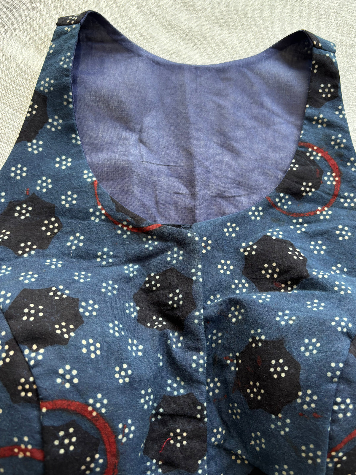 Blue cotton blouse
