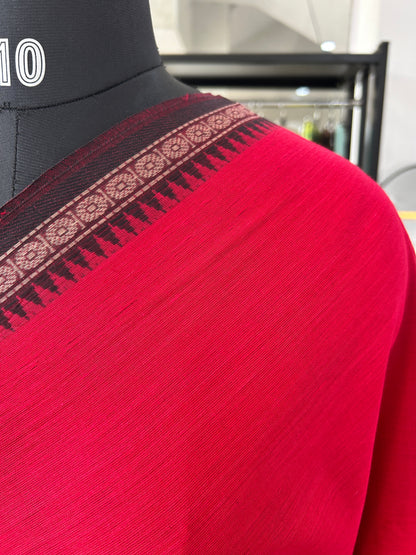 RED DHANIAKHALI SAREE