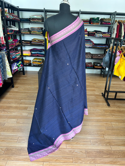 BLUE DHANIAKHALI SAREE