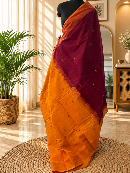 MAROON NEGAMAM COTTON