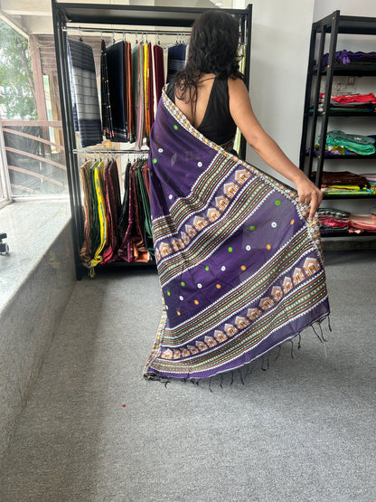 PURPLE MERCERISED SAREE