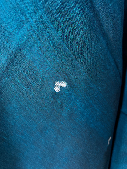 TEAL MERCERISED JAMDANI