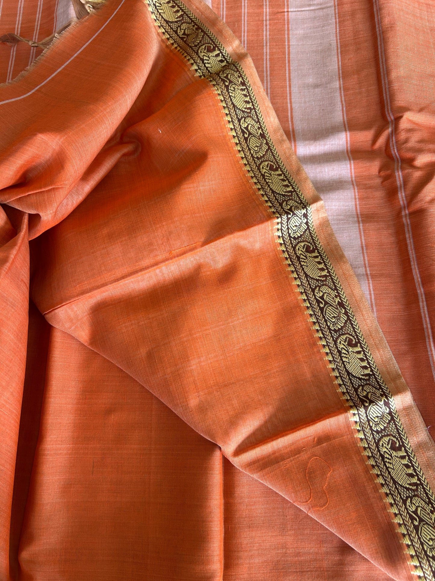 ORANGE NARAYANPET SAREE