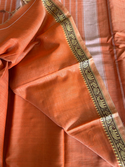 ORANGE NARAYANPET SAREE