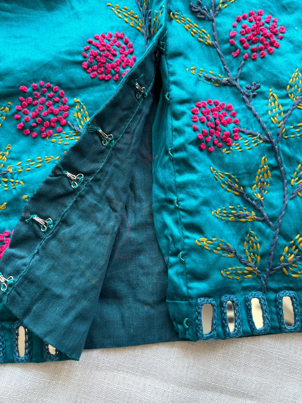 Blue Embroidered blouse