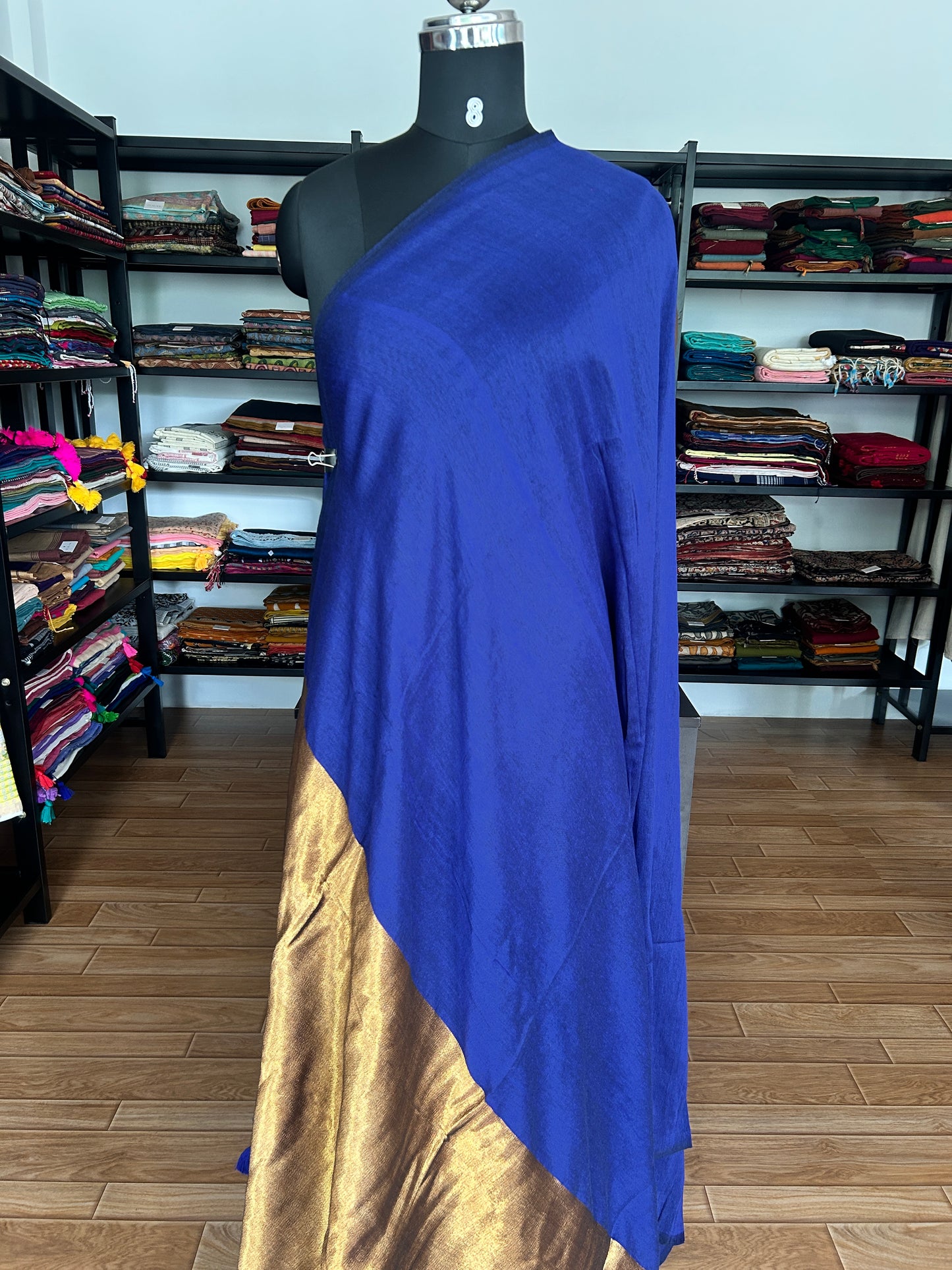 BLUE ACRYLIC SAREE